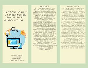 la tecnología y la interacción social en el mundo actual