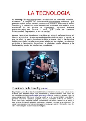 funciones de la tecnología