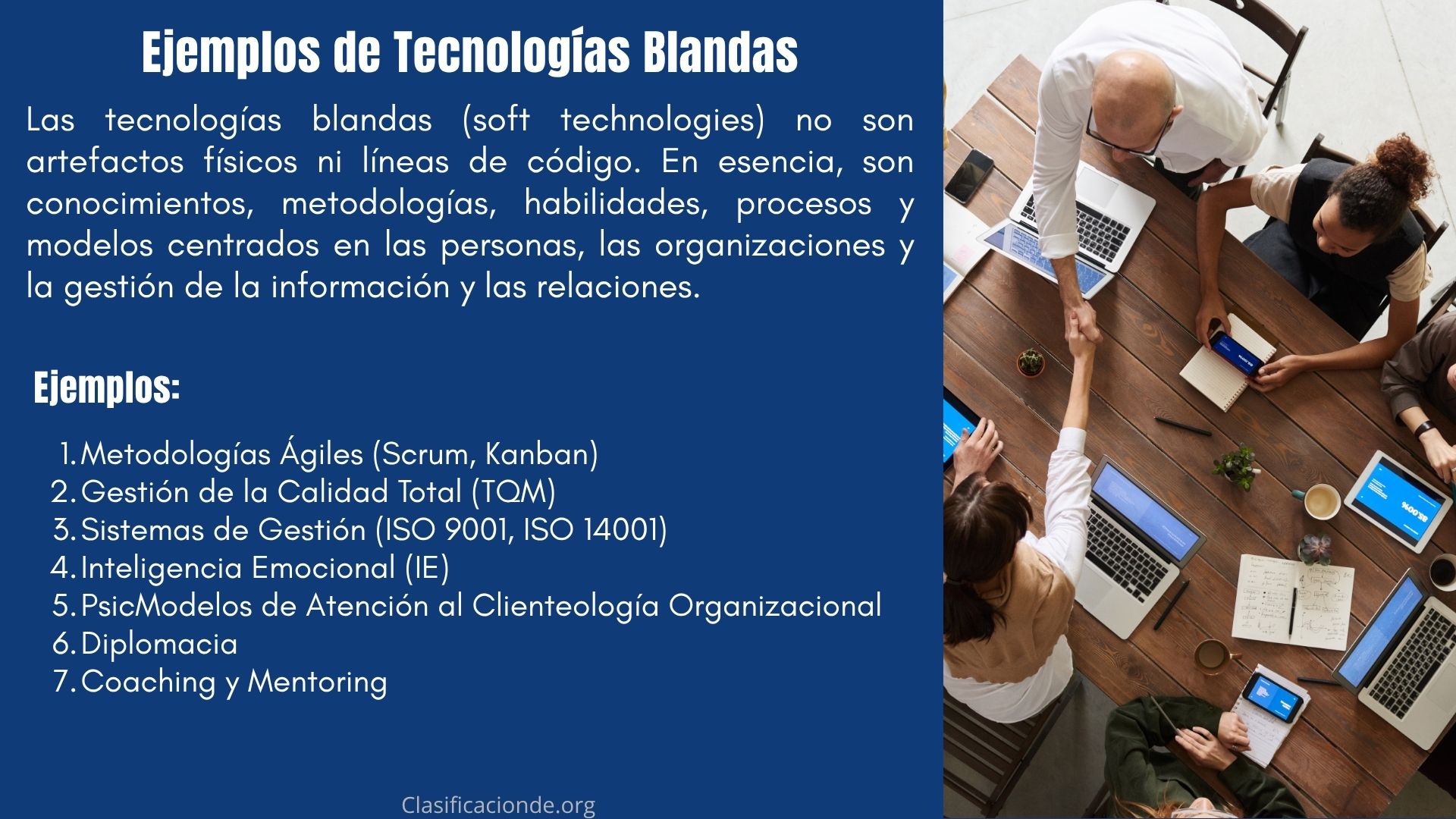 tecnología blanda ejemplos