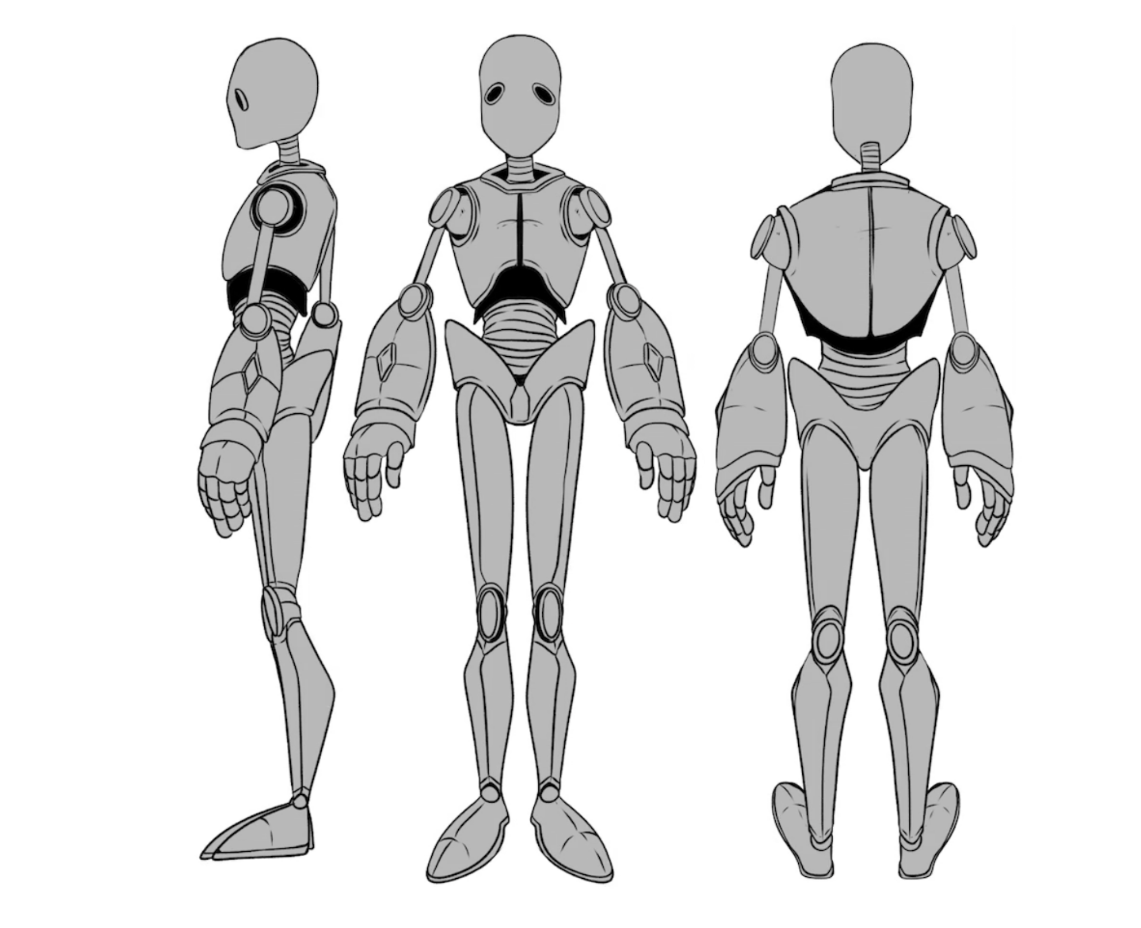 robot facil de dibujar